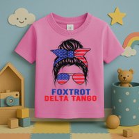 Messy Bun Foxtrots Deltas tango Toddler T-Shirt