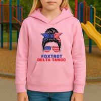 Messy Bun Foxtrots Deltas tango Kids Hoodie