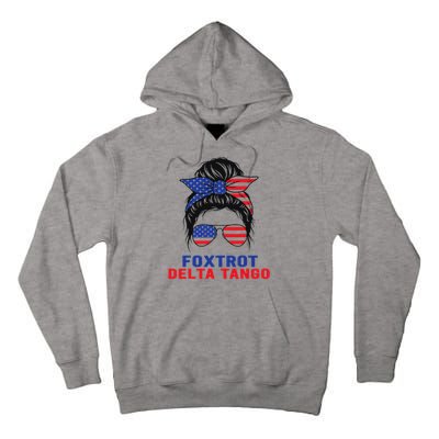 Messy Bun Foxtrots Deltas tango Tall Hoodie