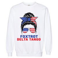 Messy Bun Foxtrots Deltas tango Garment-Dyed Sweatshirt
