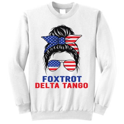 Messy Bun Foxtrots Deltas tango Sweatshirt
