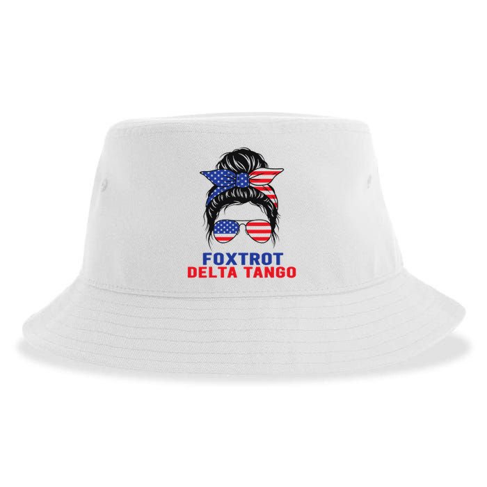 Messy Bun Foxtrots Deltas tango Sustainable Bucket Hat