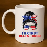 Messy Bun Foxtrots Deltas tango 11oz C Handle Ceramic Mug