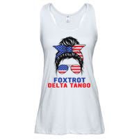 Messy Bun Foxtrots Deltas tango Ladies Essential Flowy Tank