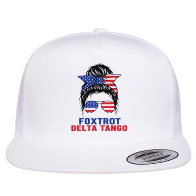 Messy Bun Foxtrots Deltas tango Flat Bill Trucker Hat