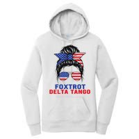 Messy Bun Foxtrots Deltas tango Women's Pullover Hoodie