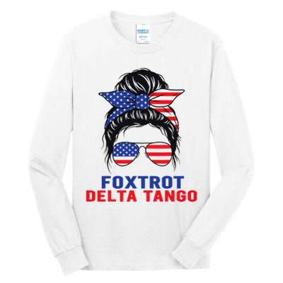 Messy Bun Foxtrots Deltas tango Tall Long Sleeve T-Shirt