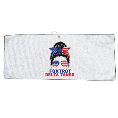 Messy Bun Foxtrots Deltas tango Large Microfiber Waffle Golf Towel