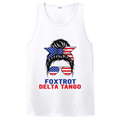Messy Bun Foxtrots Deltas tango PosiCharge Competitor Tank