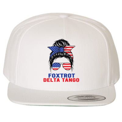 Messy Bun Foxtrots Deltas tango Wool Snapback Cap