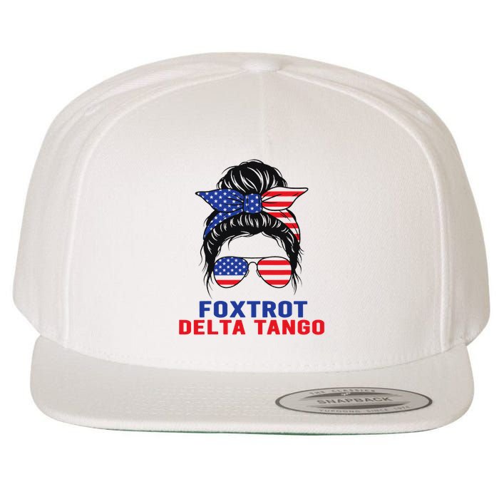 Messy Bun Foxtrots Deltas tango Wool Snapback Cap