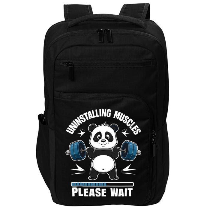 Muscle Building Fitness Panda Weight Lifting Barbell Workout Impact Tech Backpack