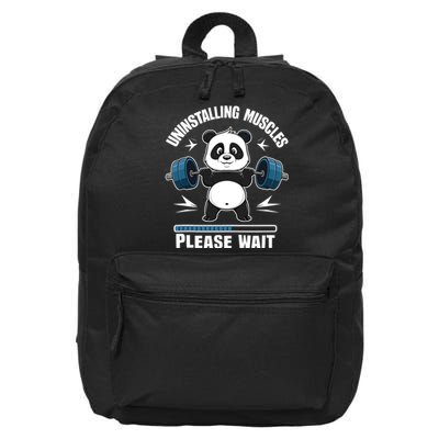 Muscle Building Fitness Panda Weight Lifting Barbell Workout 16 in Basic Backpack