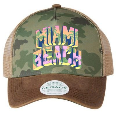 Miami Beach Floral Legacy Tie Dye Trucker Hat