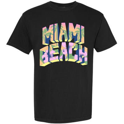 Miami Beach Floral Garment-Dyed Heavyweight T-Shirt