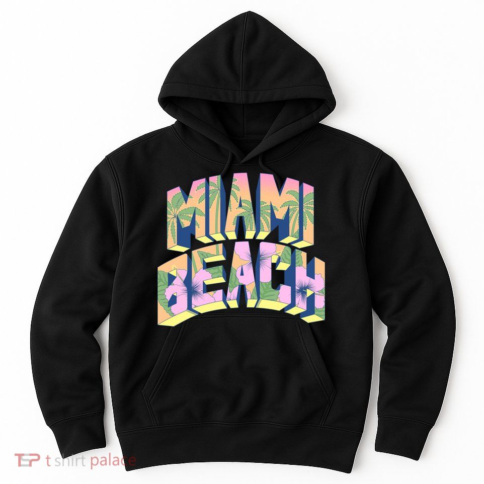 Miami Beach Floral Hoodie