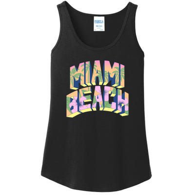 Miami Beach Floral Ladies Essential Tank