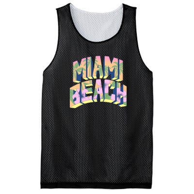 Miami Beach Floral Mesh Reversible Basketball Jersey Tank