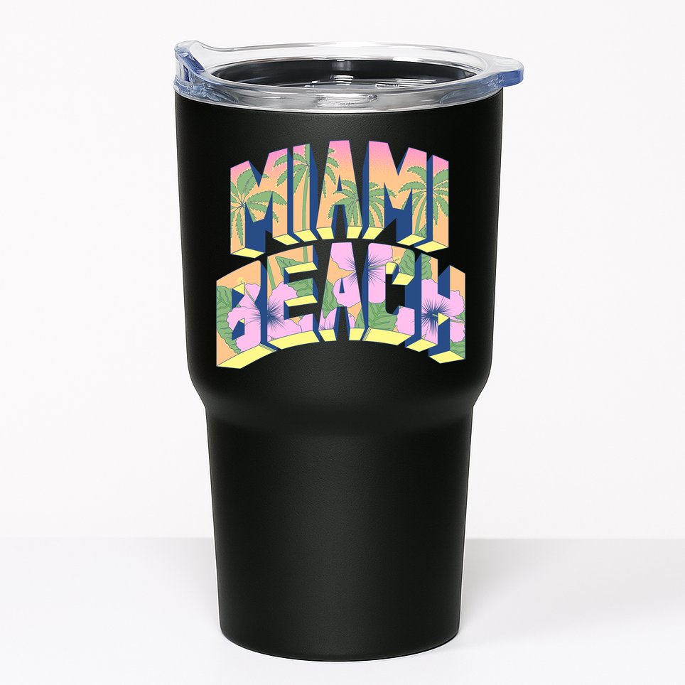 Miami Beach Floral Tumbler