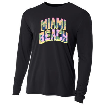 Miami Beach Floral Cooling Performance Long Sleeve Crew