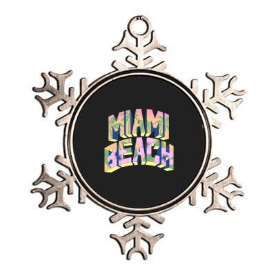 Miami Beach Floral Metallic Star Ornament