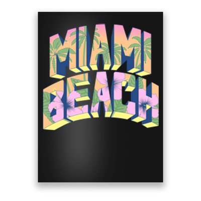 Miami Beach Floral Poster