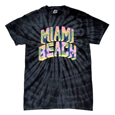 Miami Beach Floral Tie-Dye T-Shirt