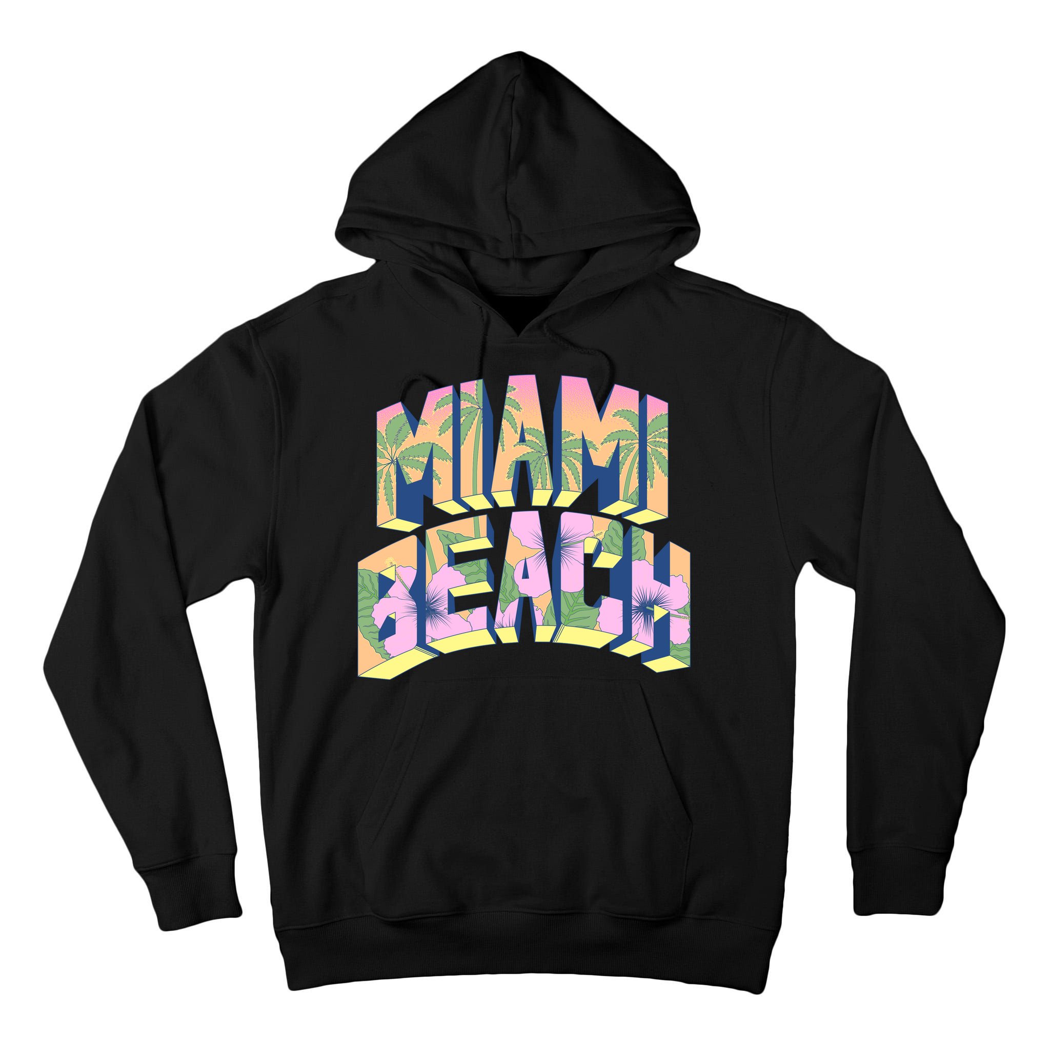 Miami Beach Floral Tall Hoodie