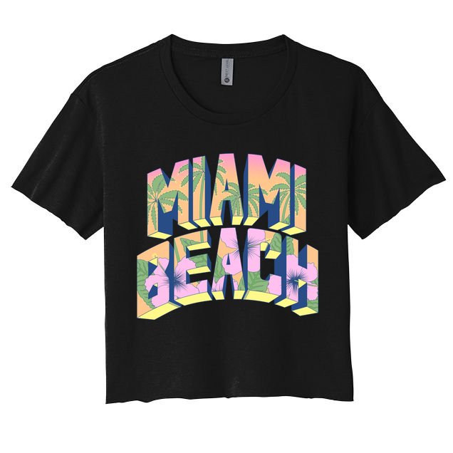 Miami Beach Floral Crop Top