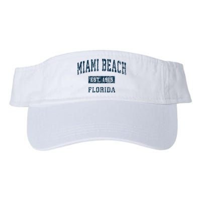 Miami Beach Florida FL Vintage Sports Design Navy Print Visor