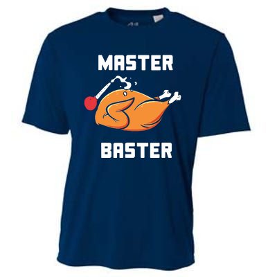 Master Baster Funny Turkey Baster Thanksgiving Cooling Performance Crew T-Shirt