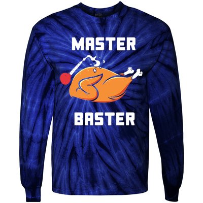 Master Baster Funny Turkey Baster Thanksgiving Tie-Dye Long Sleeve Shirt