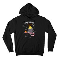 Merry Birbmas Funny Cockatiel Christmas Bird Holiday Hoodie