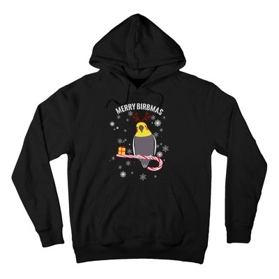 Merry Birbmas Funny Cockatiel Christmas Bird Holiday Hoodie