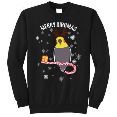 Merry Birbmas Funny Cockatiel Christmas Bird Holiday Sweatshirt