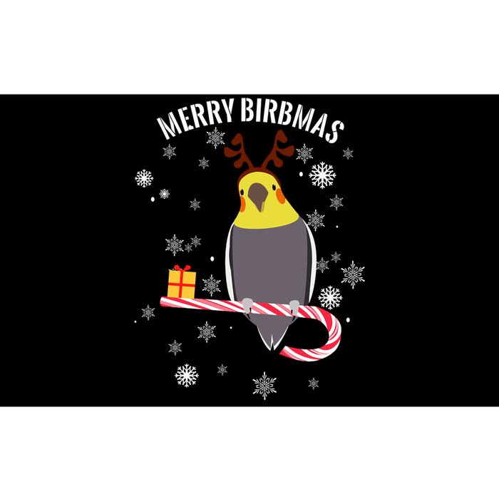 Merry Birbmas Funny Cockatiel Christmas Bird Holiday Bumper Sticker