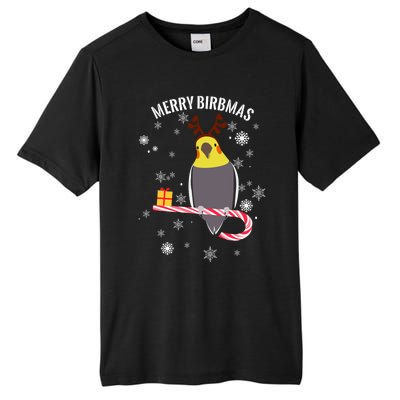 Merry Birbmas Funny Cockatiel Christmas Bird Holiday Tall Fusion ChromaSoft Performance T-Shirt