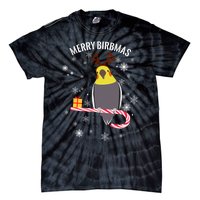 Merry Birbmas Funny Cockatiel Christmas Bird Holiday Tie-Dye T-Shirt