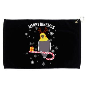 Merry Birbmas Funny Cockatiel Christmas Bird Holiday Grommeted Golf Towel