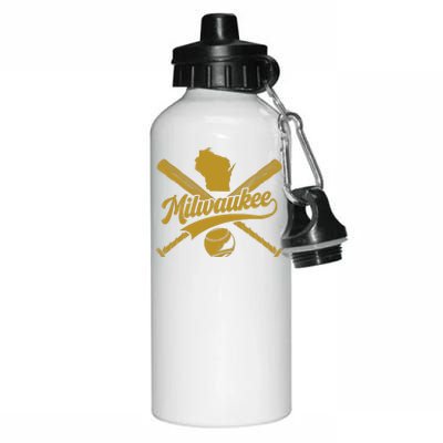 Milwaukee Baseball Fan Aluminum Water Bottle 