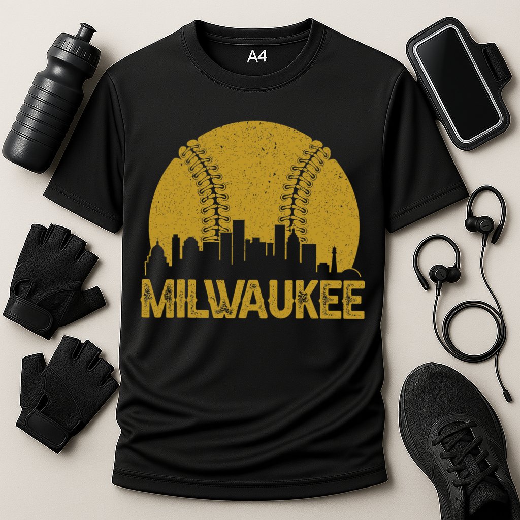 Milwaukee Baseball Fan Cooling Performance Crew T-Shirt