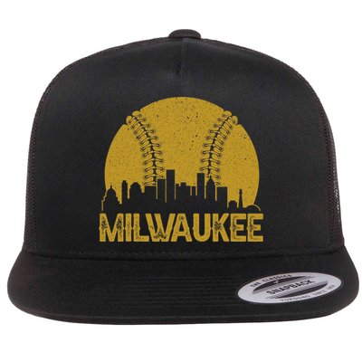 Milwaukee Baseball Fan Flat Bill Trucker Hat