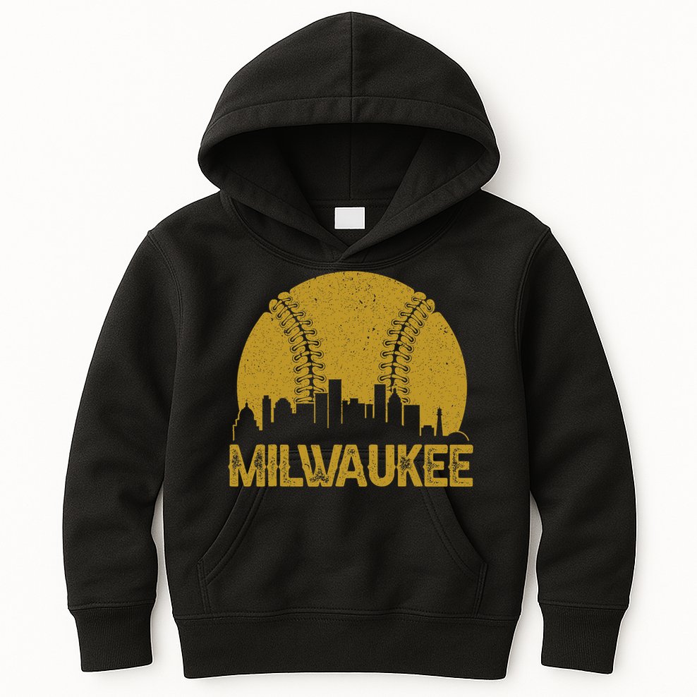 Milwaukee Baseball Fan Kids Hoodie