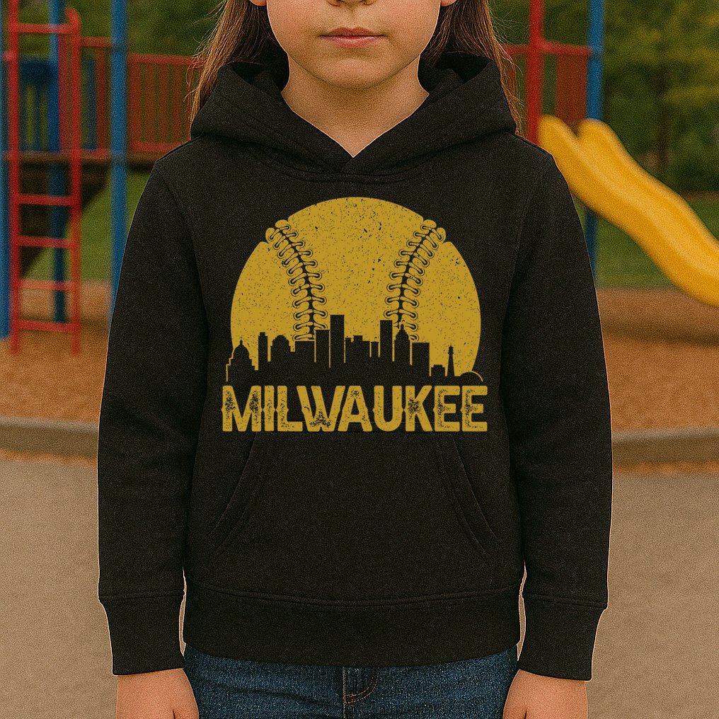 Milwaukee Baseball Fan Kids Hoodie