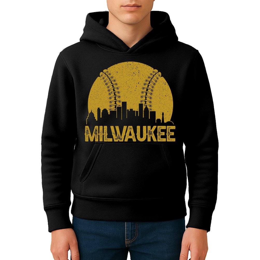 Milwaukee Baseball Fan Kids Hoodie