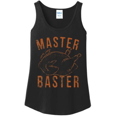 Master Baster Funny Turkey Print Happy Thanksgiving Day Ladies Essential Tank