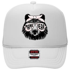 Mama Bear Face Sunglasses Mother Mom Mommy Mothers Day High Crown Mesh Back Trucker Hat