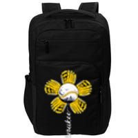 Milwaukee Baseball Flower Vintage Baseball Fans Impact Tech Backpack