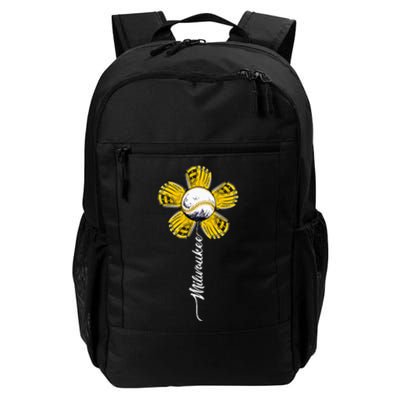 Milwaukee Baseball Flower Vintage Baseball Fans Daily Commute Backpack