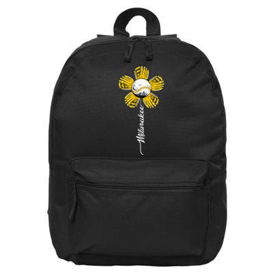 Milwaukee Baseball Flower Vintage Baseball Fans 16 in Basic Backpack